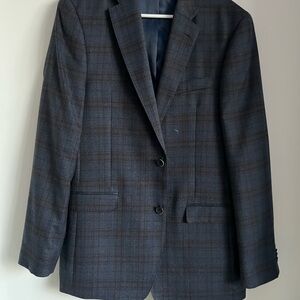Tommy Hilfiger Navy Plaid Blazer
